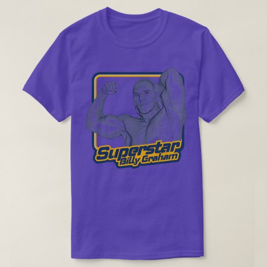SuperBilly Graham Retro Pro Wrestler T-shirt (Design voorkant)