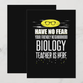 Superbiologie-leraar - geen angst feestdagenkaart (Voorkant / Achterkant)