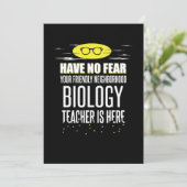 Superbiologie-leraar - geen angst feestdagenkaart (Staand voorkant)