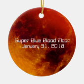 Superblauwe bloedmaan 2018 keramisch ornament (Voorkant)