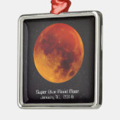 Superblauwe bloedmaan 2018 metalen ornament (Links)