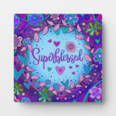 Superblessed Inspirerend Bloemen  Paarse Fotoplaat (Voorkant)