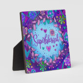 Superblessed Inspirerend Bloemen  Paarse Fotoplaat (Voorkant)