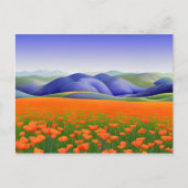 Superbloemen | Landschap Surreal Poppies Briefkaart (Voorkant)
