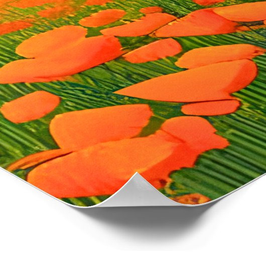 Superbloemen | Landschap Surreal Poppies Poster (Hoek)