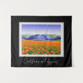 Superbloemen | Landschap Surreal Poppies Wandkleed (Voorkant (horizontaal))