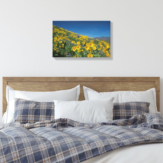 Superbloom van hoge woestijnbalsem canvas afdruk (Insitu (Slaapkamer))