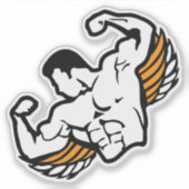 superbodybuilder 4 spierweefsel 1 sticker (Voorkant)