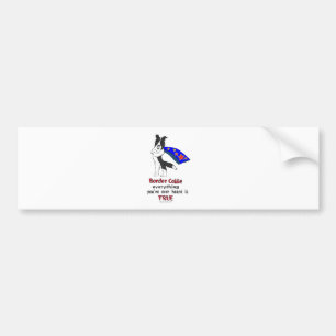 Superborder Collie zwart Bumpersticker