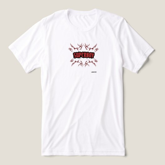 Superboy witte T-shirts (Design voorkant)