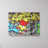 Superbunny Graffiti Canvas Afdruk (Voorkant)