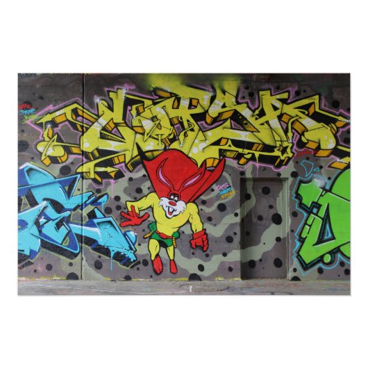 Superbunny Graffiti Poster (Voorkant)