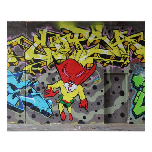 Superbunny Graffiti Poster (Voorkant)