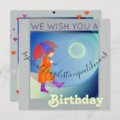 Supercalifragilisticexpialidocious verjaardagsmeis feestdagenkaart (Voorkant / Achterkant)