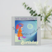 Supercalifragilisticexpialidocious verjaardagsmeis feestdagenkaart (Staand voorkant)