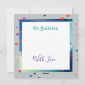 Supercalifragilisticexpialidocious verjaardagsmeis feestdagenkaart (Achterkant)