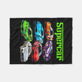 Supercar Cool Car Guy Srts Racing Fan Graphic Men  Fleece Deken (Voorkant (Horizontaal))