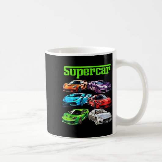 Supercar Cool Car Guy Srts Racing Fan Graphic Men Koffiemok (Rechts)
