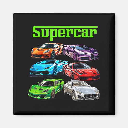 Supercar Cool Car Guy Srts Racing Fan Graphic Men  Magneet (Voorkant)