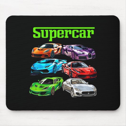 Supercar Cool Car Guy Srts Racing Fan Graphic Men  Muismat (Voorkant)