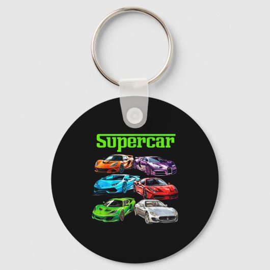 Supercar Cool Car Guy Srts Racing Fan Graphic Men  Sleutelhanger (Voorkant)
