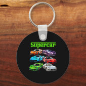 Supercar Cool Car Guy Srts Racing Fan Graphic Men  Sleutelhanger (Voorkant)