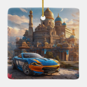 Supercar cool mooi klooster keramisch ornament