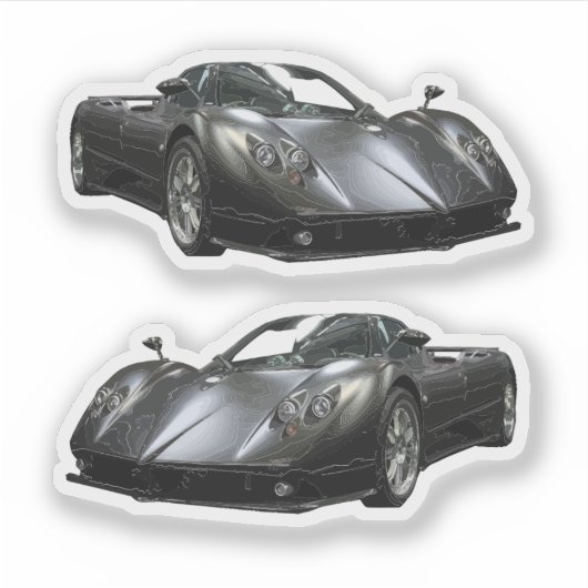 Supercar Decal-Sticker Sticker (Voorkant)
