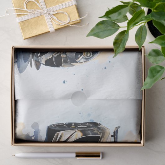 Supercar Racing Car Decoupage Tissuepapier (Geschenk)