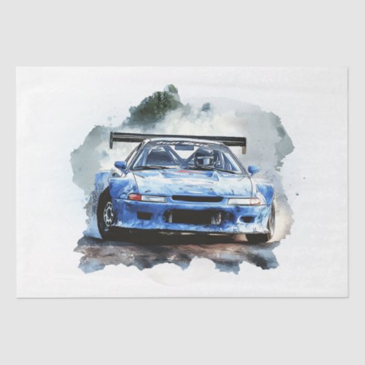 Supercar Racing Car Decoupage Tissuepapier (Voorkant)