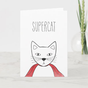 SUPERCAT de Illustratie van de Katten van de Kaart