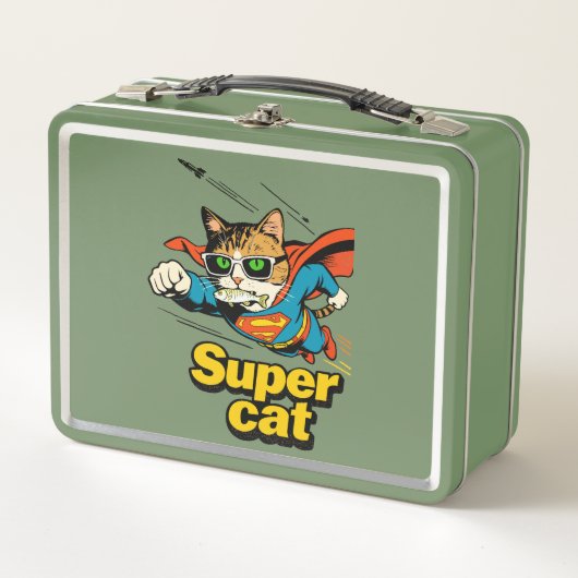 Supercat vliegt met vis (Voorkant)