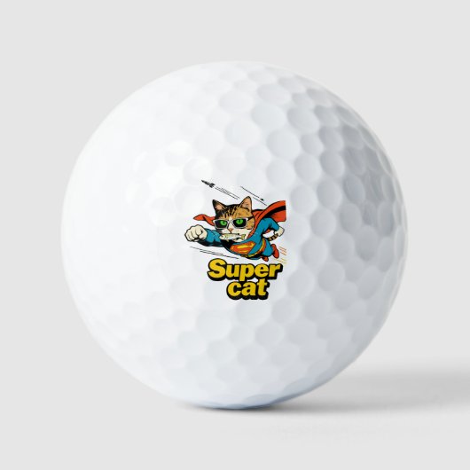 Supercat vliegt met vis golfballen (Voorkant)