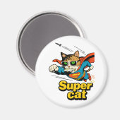 Supercat vliegt met vis magneet (Voorkant / Achterkant)