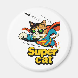 Supercat vliegt met vis magneet