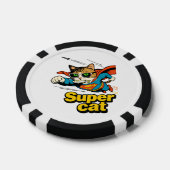 Supercat vliegt met vis poker chips (Enkel)
