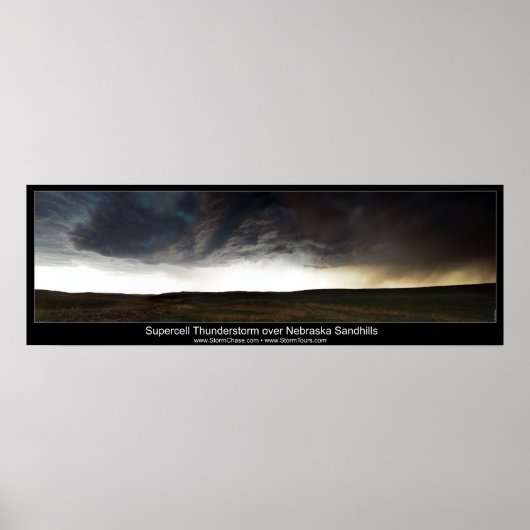 Supercel boven Nebraska Sandhills Poster (Voorkant)