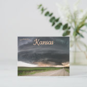 Supercell Thunderstorm nadert Severy Kansas Briefkaart (Staand voorkant)
