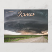 Supercell Thunderstorm nadert Severy Kansas Briefkaart (Voorkant)