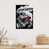 Supercharged Muscle Car poster (Keuken)