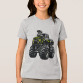 Supercharged Snake-Eye Monster Truck Tri-Blend Shirt (Voorkant)