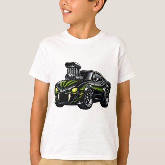 Supercharged Snake-Eye Spierauto T-shirt (Voorkant)