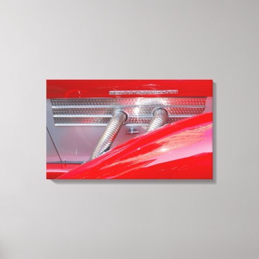 Supercharged zilver canvas afdruk (Voorkant)