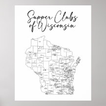 Superclubs van het Wisconsin-Poster