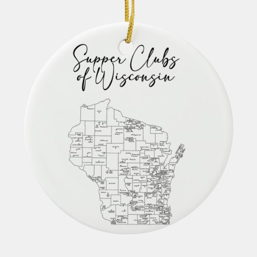Superclubs van Wisconsin Keramisch Ornament (Voorkant)