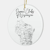 Superclubs van Wisconsin Keramisch Ornament (Links)