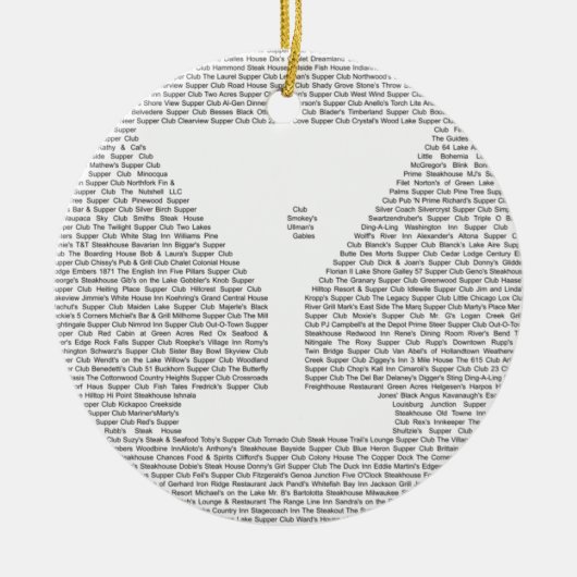 Superclubs van Wisconsin - Martini Keramisch Ornament (Voorkant)