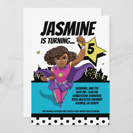 SuperCoco Persoonlijke 5x7 Uitnodigingen (Voorkant / Achterkant)