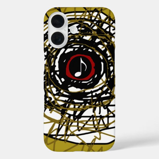 supercoole abstractie met muzieknotitie Case-Mate iPhone case (Achterkant)