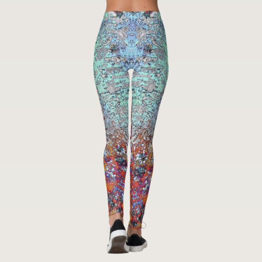 Supercoole leggings met een abstract kleurrijk pat (Achterkant)